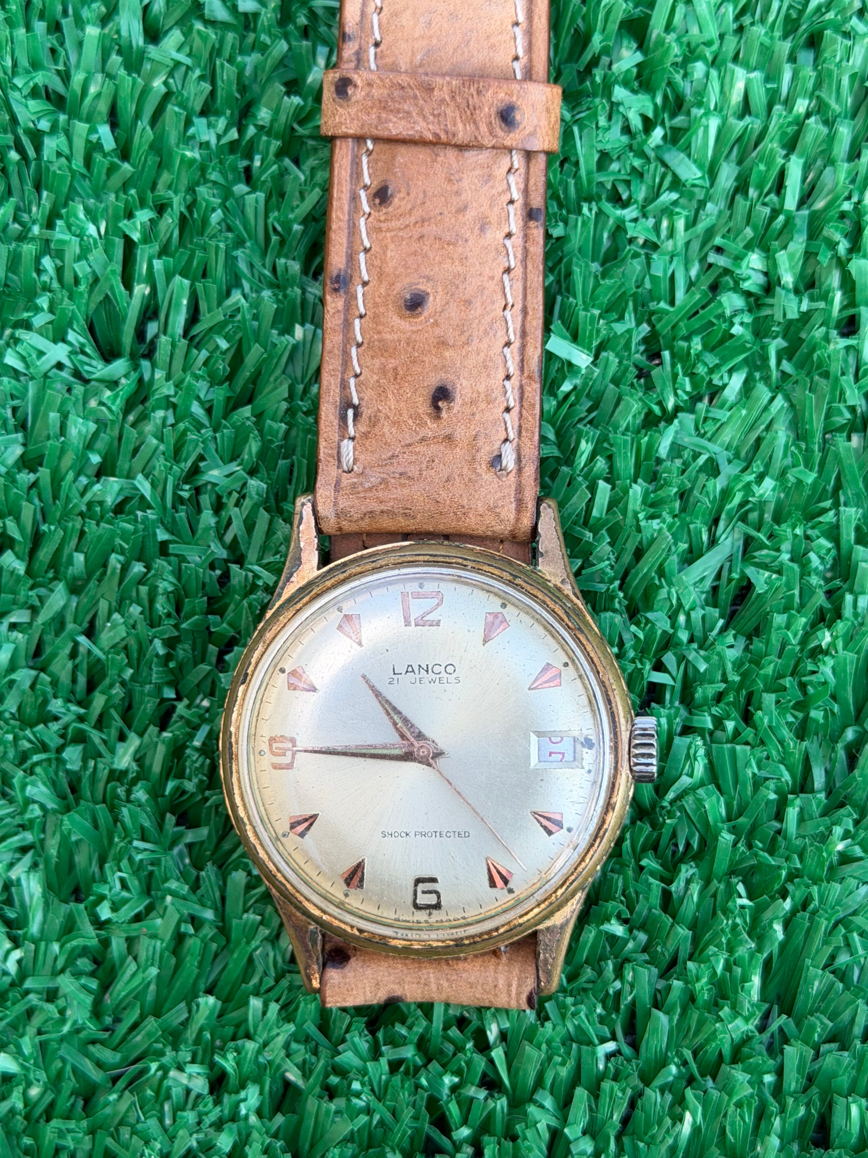 Orologio Vintage Lanco 21 Jewels "Shock Protected" - Movimento meccanico svizzero